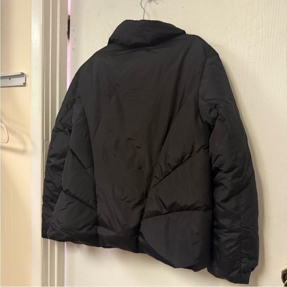 GUESS Vintage Y2K Black Puffer Jacket XL Cropped Bubble Coat Streetwear Winter - Picture 3 of 7